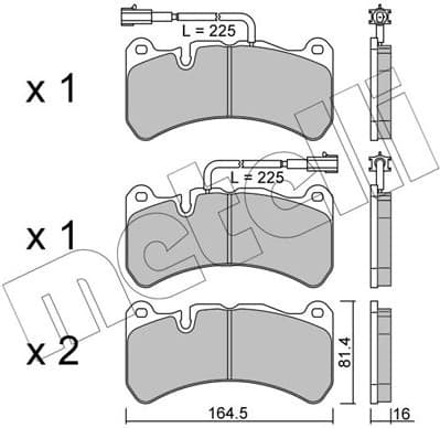 Brake Pad Set, disc brake 22-1201-2