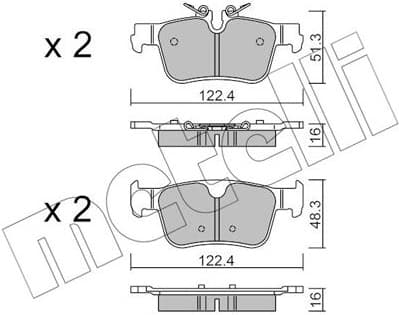 Brake Pad Set, disc brake 22-1390-0