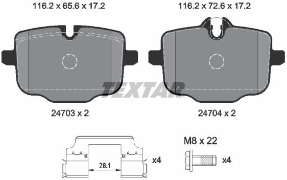 Brake Pad Set, disc brake Q+ 2470303