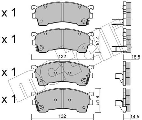 Brake Pad Set, disc brake 22-0223-0