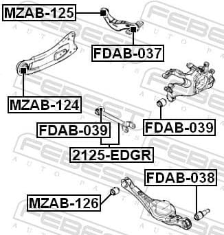 Control/Trailing Arm, wheel suspension 2125-EDGR - image 2