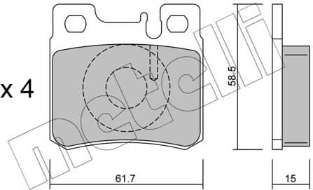 Brake Pad Set, disc brake 22-0203-0