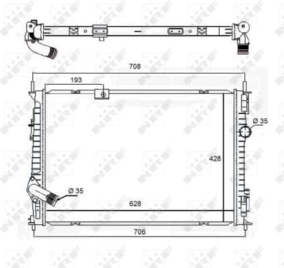 Radiator, engine cooling 58455A