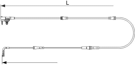 Warning Contact, brake pad wear 1 987 473 627