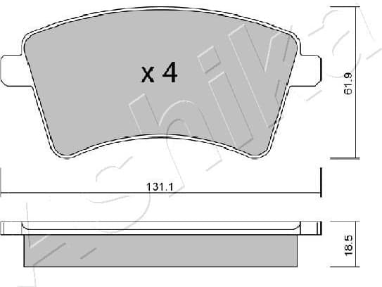 Brake Pad Set, disc brake 50-00-0720