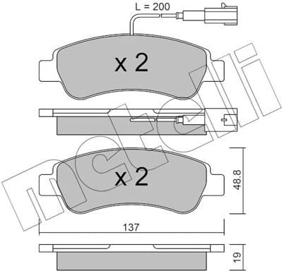 Brake Pad Set, disc brake 22-0710-1