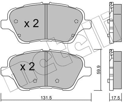 Brake Pad Set, disc brake 22-0976-0