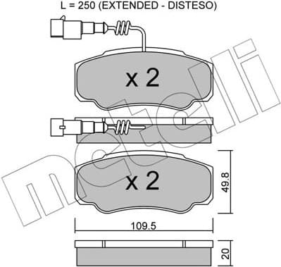 Brake Pad Set, disc brake 22-0532-1