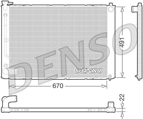 Radiator, engine cooling DRM51011