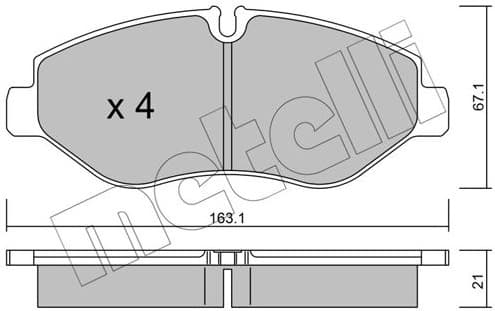 Brake Pad Set, disc brake 22-0671-1