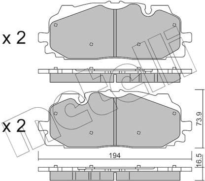 Brake Pad Set, disc brake 22-1128-0
