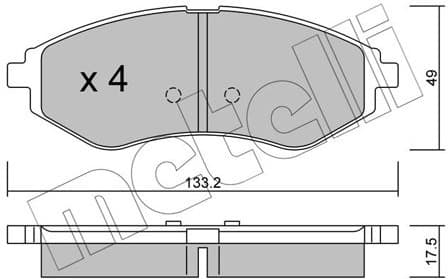 Brake Pad Set, disc brake 22-0508-0