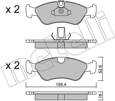 Brake Pad Set, disc brake 22-0208-0