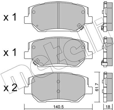 Brake Pad Set, disc brake 22-1297-0