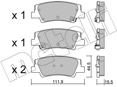 Brake Pad Set, disc brake 22-1299-0