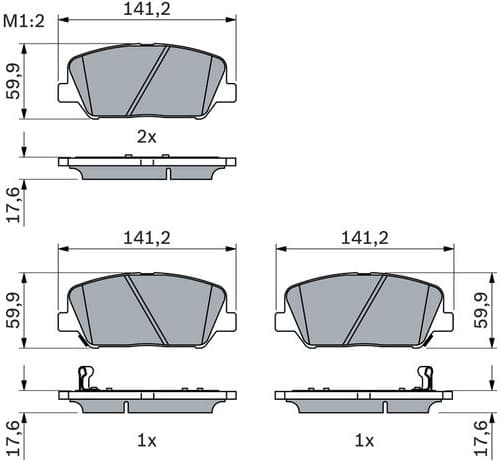 Brake Pad Set, disc brake 0986494979 - image 2