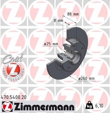 Brake Disc COAT Z 470.5400.20