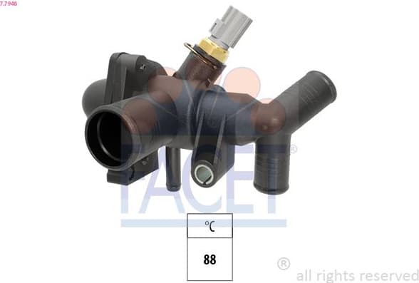 Thermostat, coolant Made in Italy - OE Equivalent 7.7948
