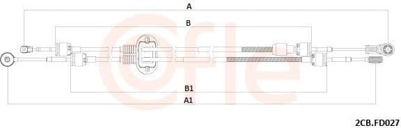 Cable Pull, manual transmission 92.2CB.FD027
