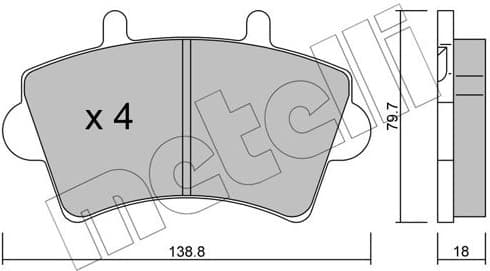Brake Pad Set, disc brake 22-0545-0