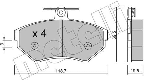 Brake Pad Set, disc brake 22-0215-0