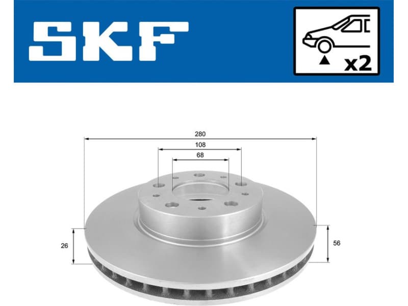 Brake Disc VKBD80382V2 - image 2