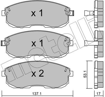 Brake Pad Set, disc brake 22-0404-0