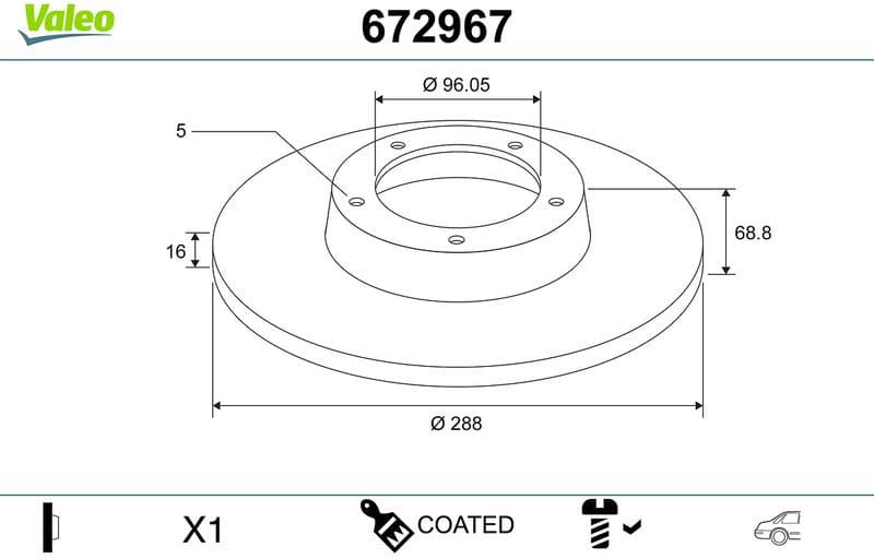Brake Disc COATED 672967