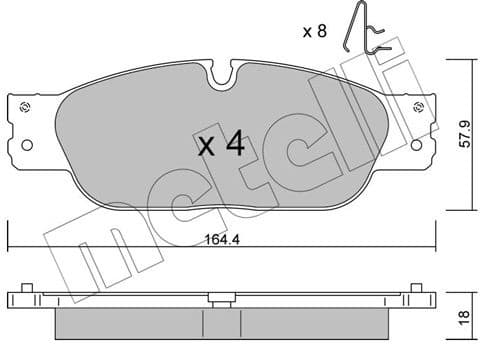 Brake Pad Set, disc brake 22-1189-0