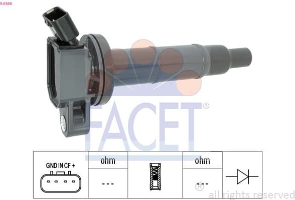 Ignition Coil OE Equivalent 9.6366