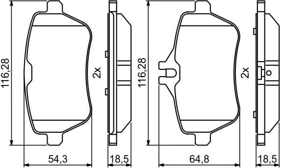 Brake Pad Set, disc brake 0986494790 - image 10