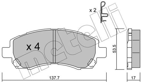 Brake Pad Set, disc brake 22-0295-0