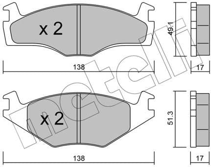 Brake Pad Set, disc brake 22-0045-2