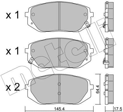 Brake Pad Set, disc brake 22-1300-0
