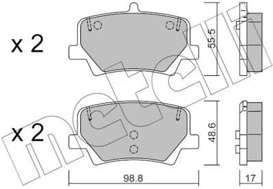 Brake Pad Set, disc brake 22-1187-0