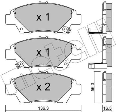 Brake Pad Set, disc brake 22-0865-0