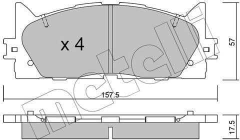 Brake Pad Set, disc brake 22-0882-0