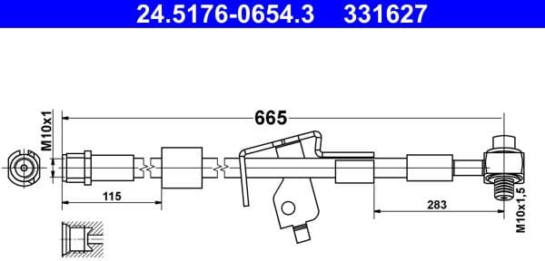 Brake Hose 24.5176-0654.3