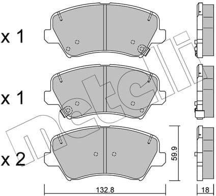 Brake Pad Set, disc brake 22-0944-0
