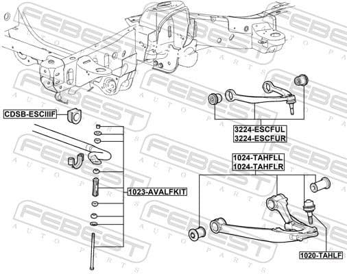 Control/Trailing Arm, wheel suspension 1024-TAHFLL