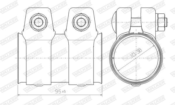 Pipe Connector, exhaust system 80708 - image 3