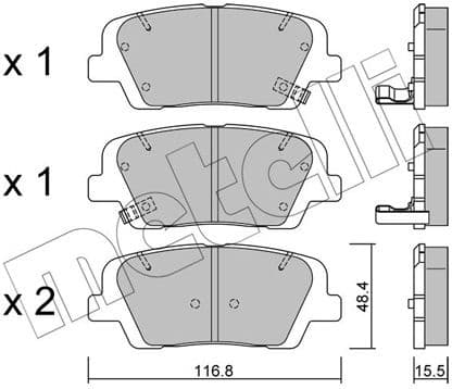 Brake Pad Set, disc brake 22-0901-0