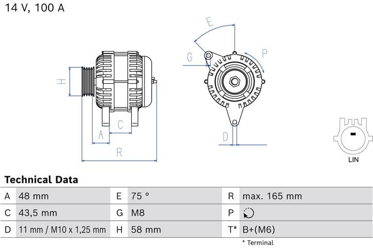 Alternator 0986085130