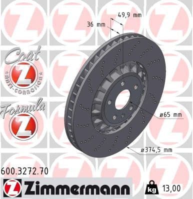 Brake Disc FORMULA Z BRAKE DISC 600.3272.70