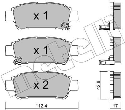 Brake Pad Set, disc brake 22-0428-0