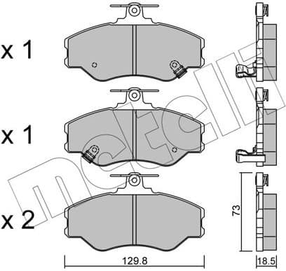 Brake Pad Set, disc brake 22-0366-0