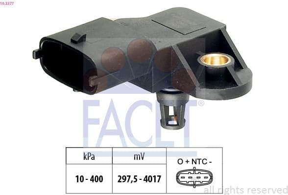 Air Pressure Sensor, altitude adaption Made in Italy - OE Equivalent 10.3377