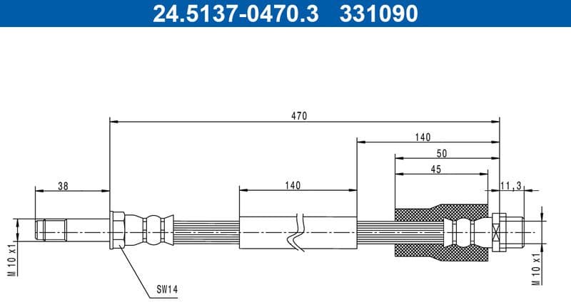 Brake Hose 24.5137-0470.3