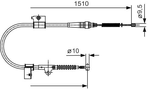 Cable, parking brake 1 987 482 050 - image 2