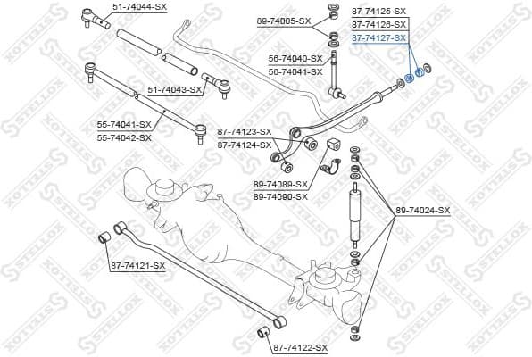 Mounting, control/trailing arm 87-74127-SX - image 2